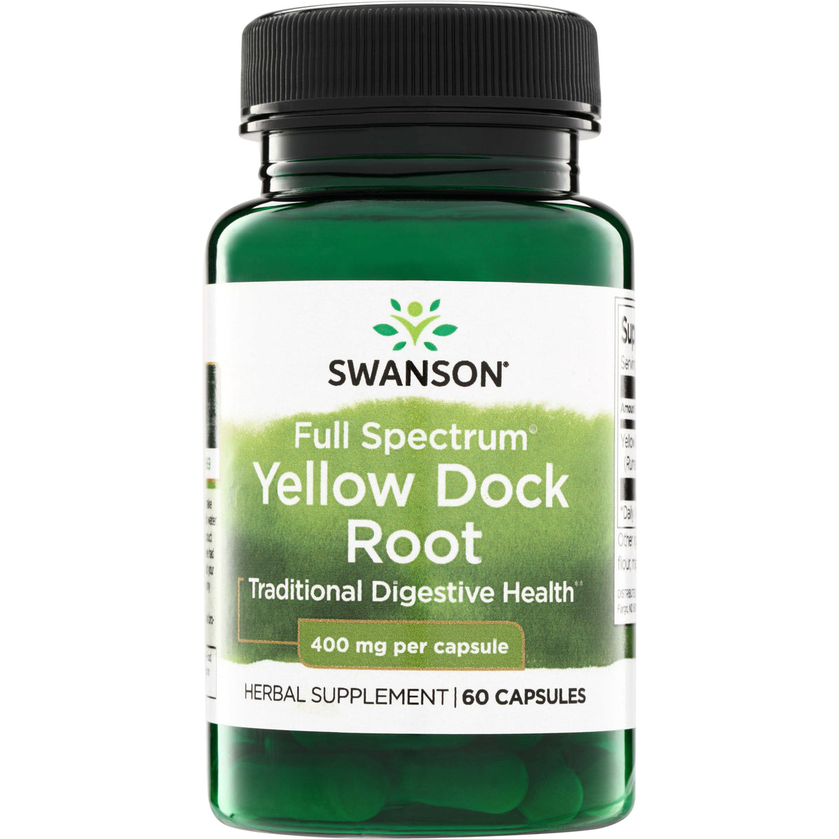 SW1260 | Swanson Full Spectrum Yellow Dock Root, 400 mg per capsule, 60 capsules