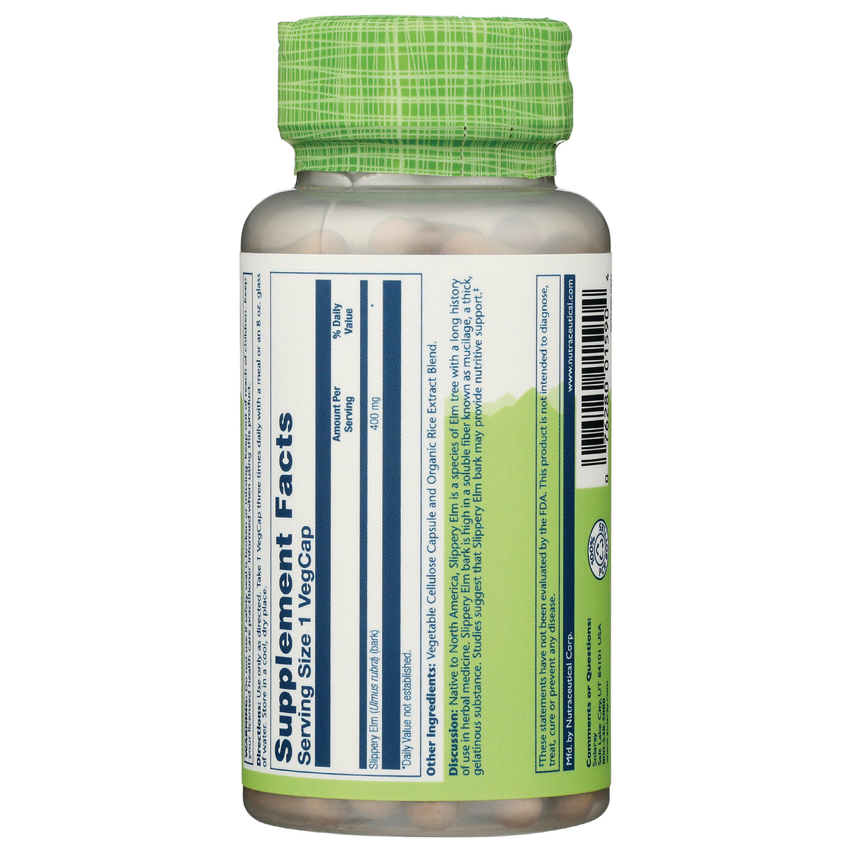 SLR226 | Back label with Supplement Facts, other ingredients, directions, and barcode
