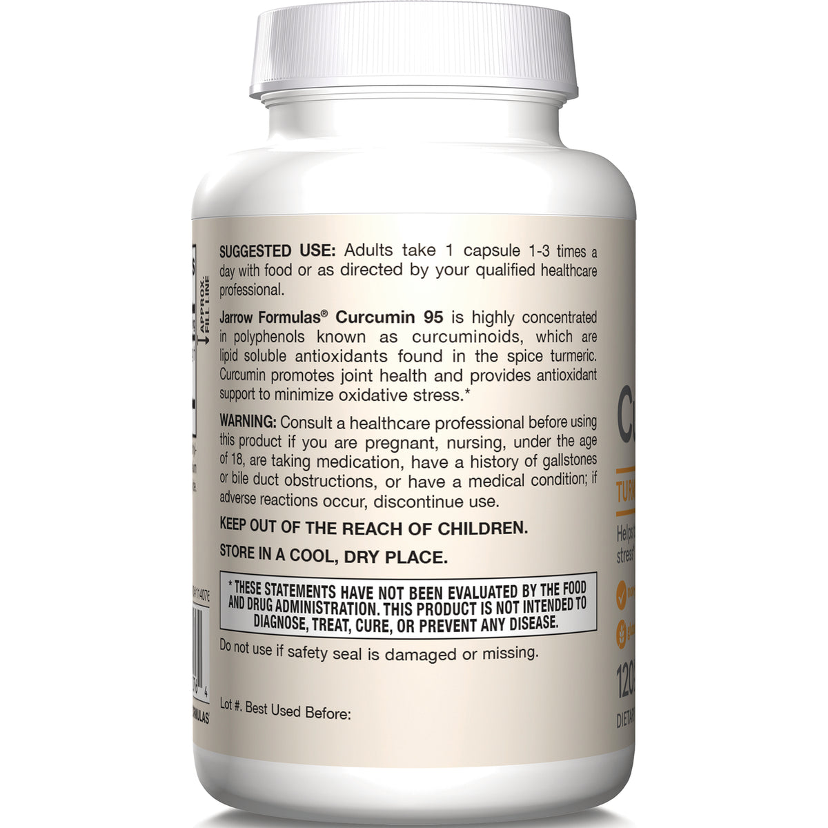 JR187 | Back label with suggested use, warnings, storage instructions, and FDA disclaimer