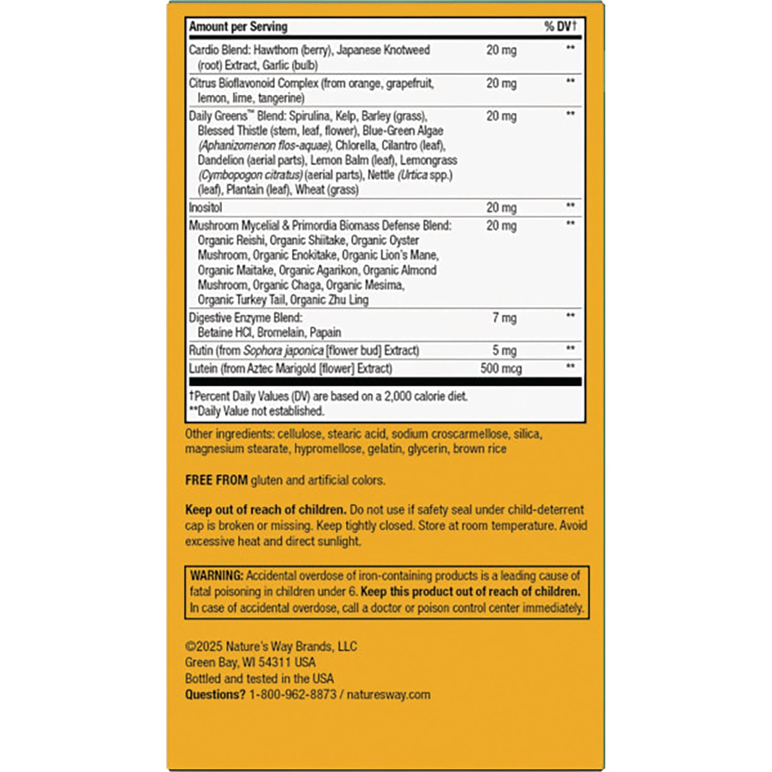 NW712 | Ultra Multivitamin adult product infographic listing 23 vitamins and minerals and key benefits