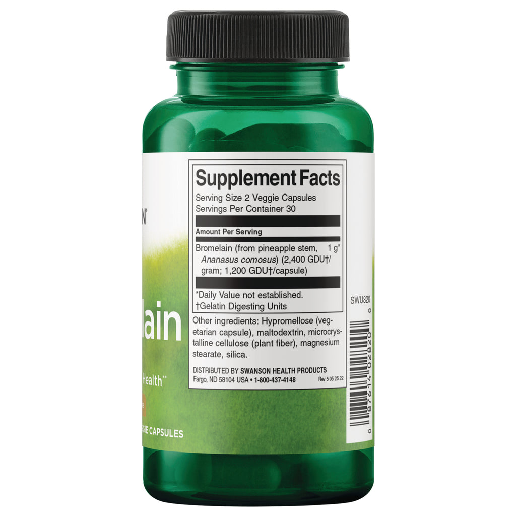 SWU820 | Back label with Supplement Facts - Thumbnail