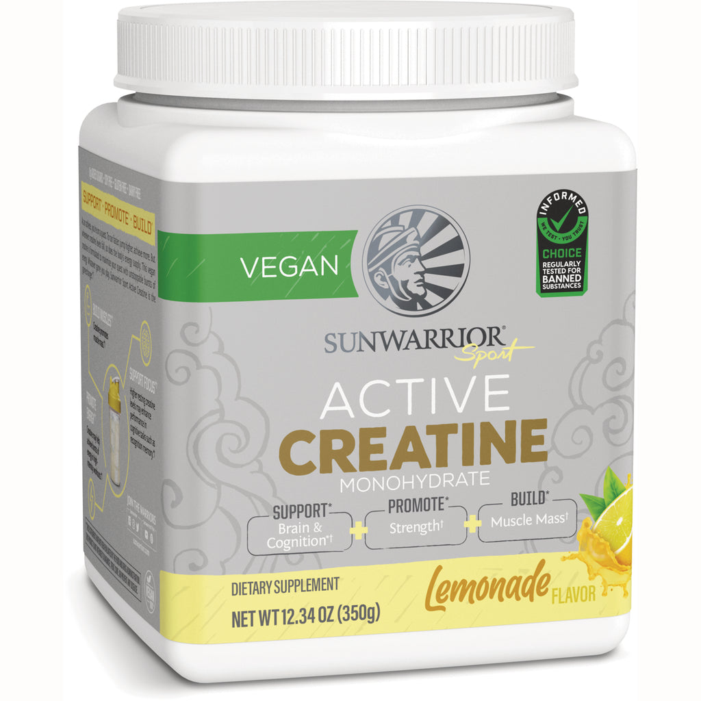 SNW047 | Sunwarrior Sport Active Creatine Monohydrate, Vegan, Lemonade flavor, 12.34 oz (350 g) jar - Thumbnail