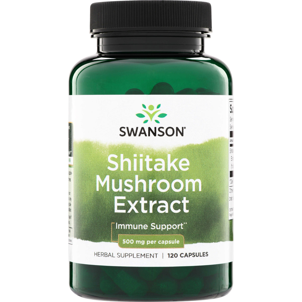 SWH268 | Swanson Shiitake Mushroom Extract, Immune Support, 500 mg per capsule, 120 capsules