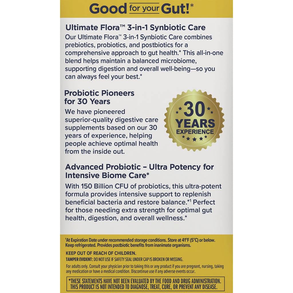 RNL239 | Back panel of Renew Life box listing probiotic guarantees and icons including potency, delayed-release capsules, gluten-free - Thumbnail