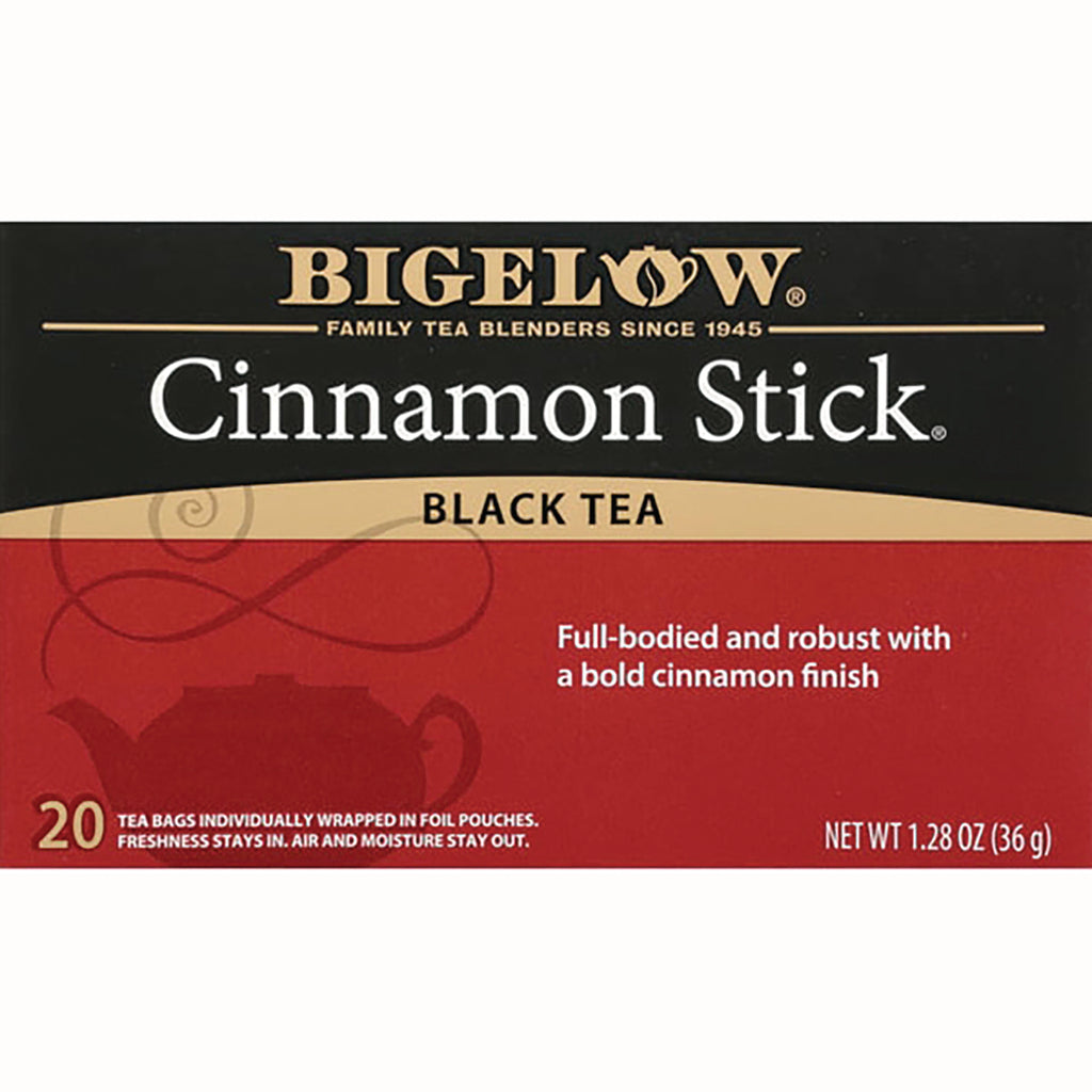 BGT004 | Bigelow Cinnamon Stick black tea box front showing brand name, flavor, and 20 tea bags - Thumbnail