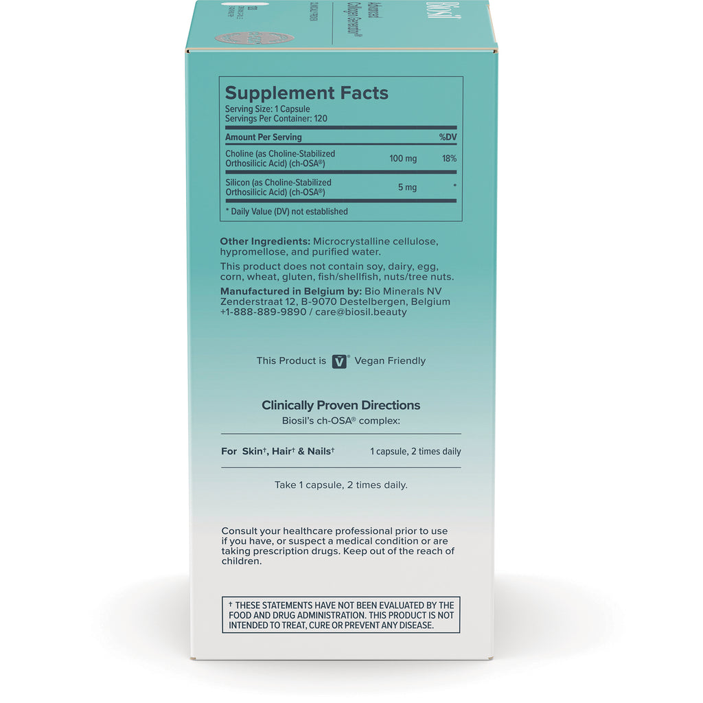 NFC103 | Back of supplement box showing Supplement Facts, directions, clinical facts and vegan friendly label - Thumbnail