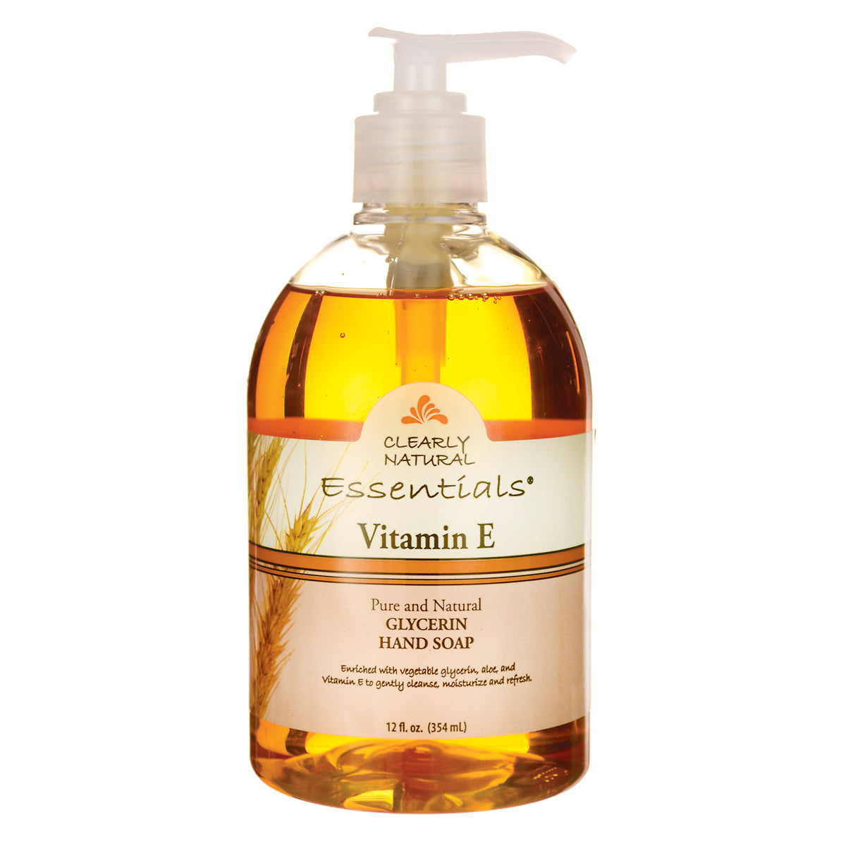 Clearly Natural Essentials Vitamin E glycerin hand soap in clear 12 fl oz pump bottle