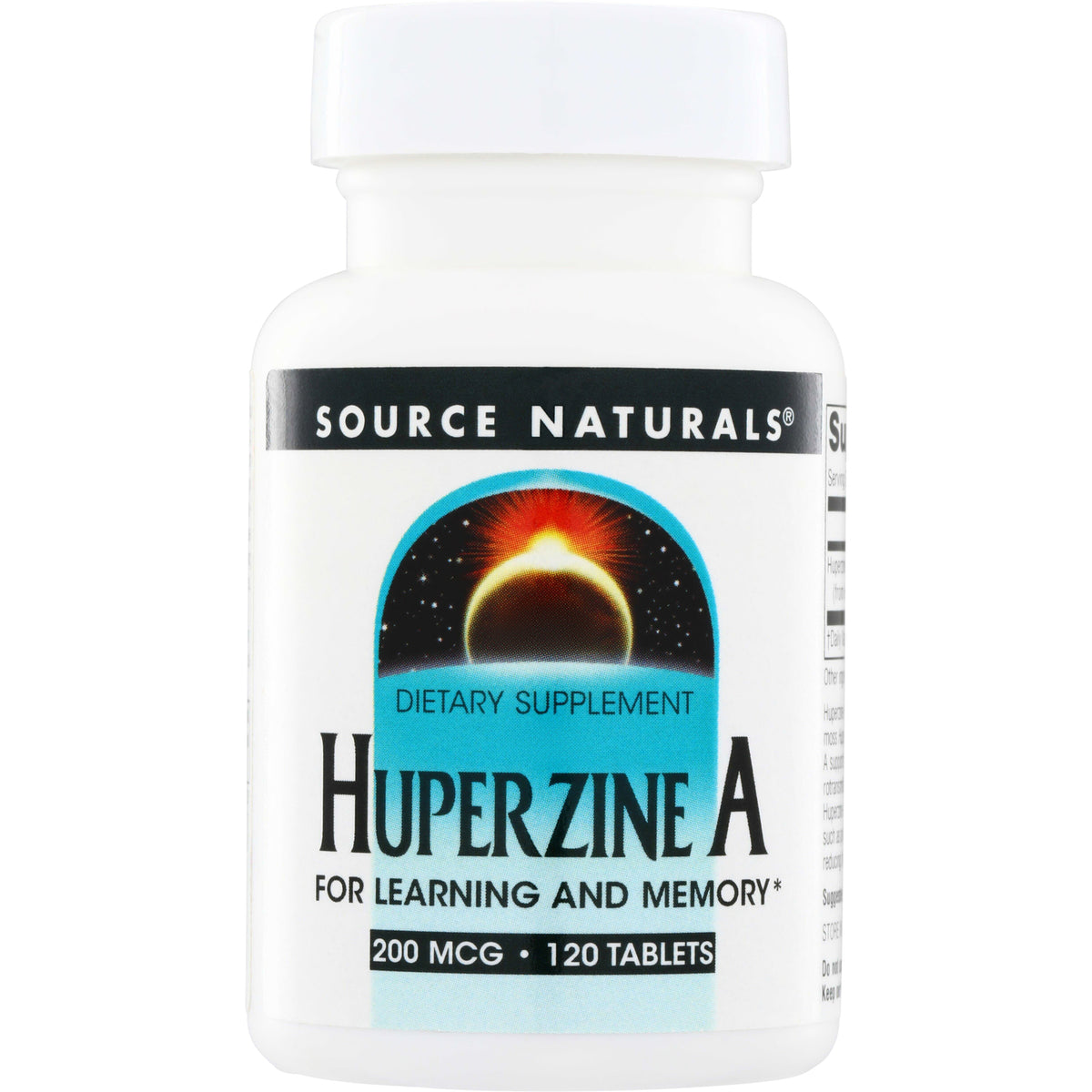 SN115 | Source Naturals Huperzine A dietary supplement, 200 mcg, 120 tablets