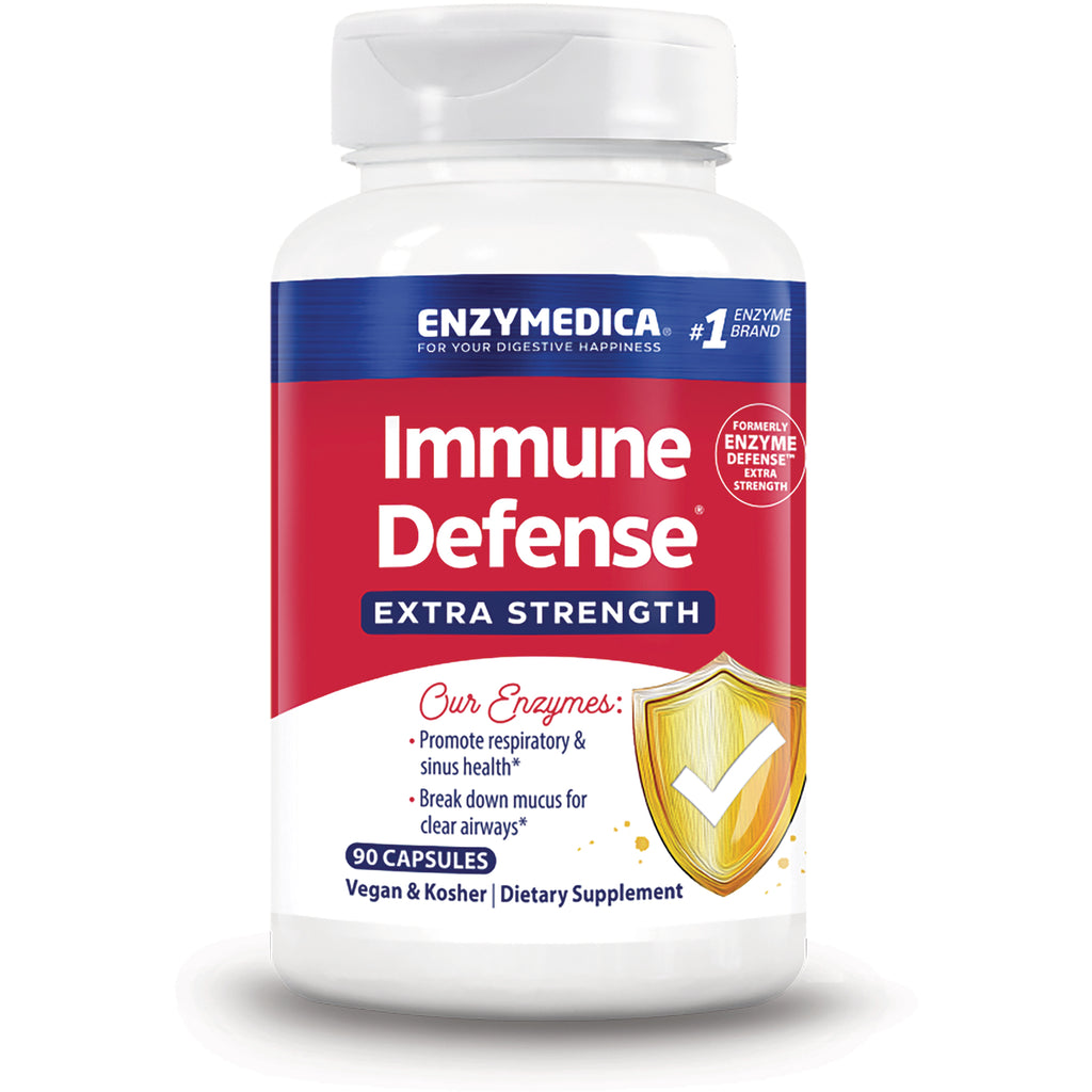 EMD038 | Enzymedica Immune Defense Extra Strength bottle, 90 capsules, vegan & kosher dietary supplement - Thumbnail