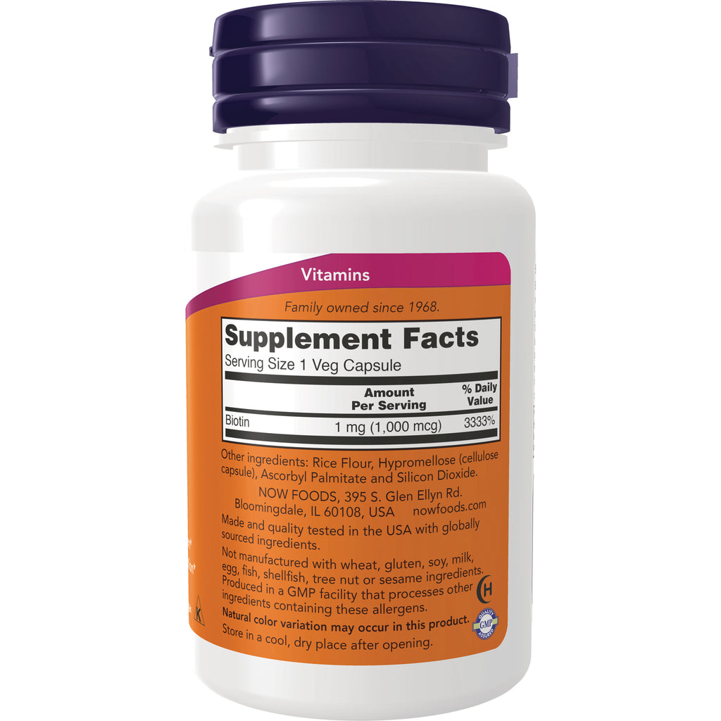 NWF027 | back of white supplement bottle showing Supplement Facts label, Serving Size 1 Veg Capsule and ingredients list - Thumbnail