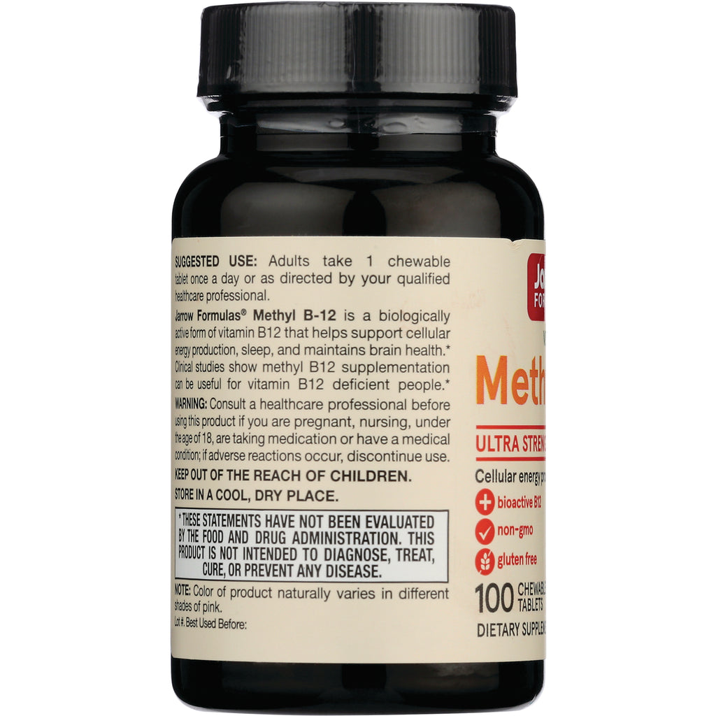 JR335 | Back label of dark supplement bottle showing suggested use, warnings, and FDA disclaimer - Thumbnail