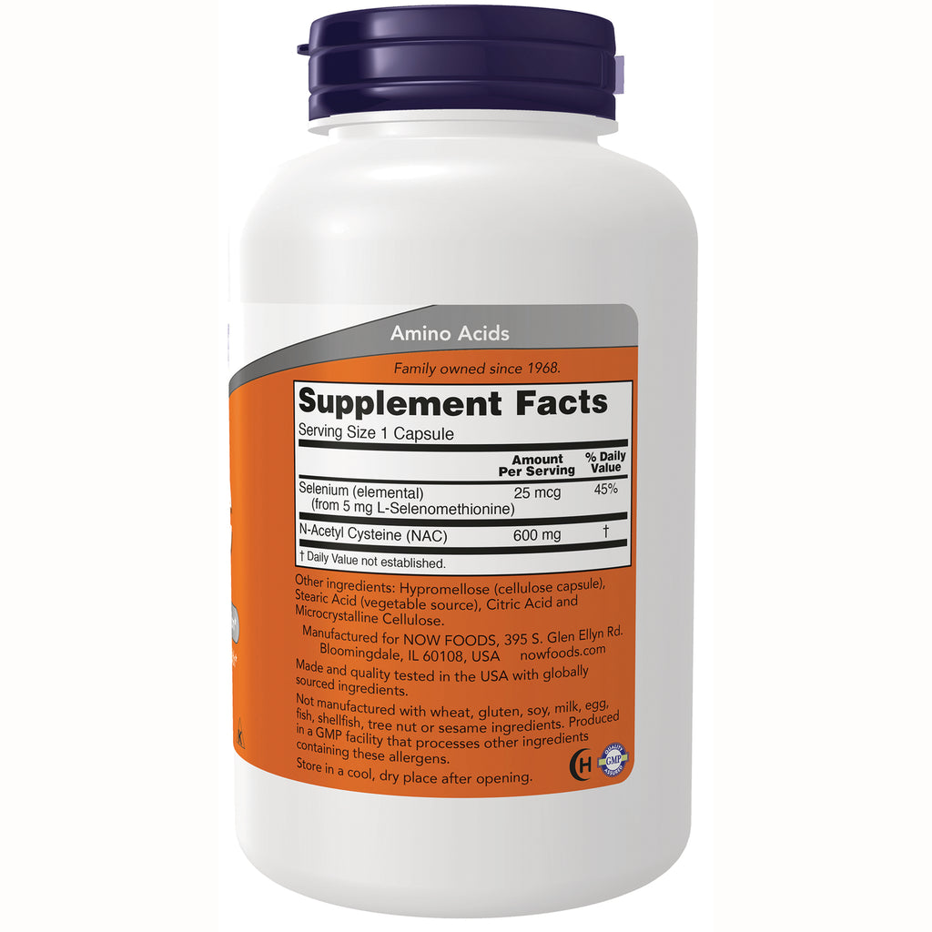 NWF901 | Back of white supplement bottle with orange label showing Supplement Facts panel and ingredient text - Thumbnail