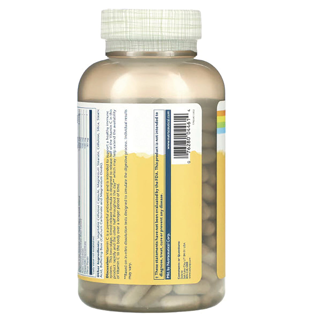 SLR320 | Back label of clear supplement bottle showing ingredients panel, barcode and visible capsules - Thumbnail