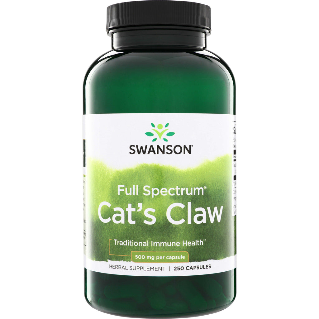 SW757 | Swanson Full Spectrum Cat's Claw herbal supplement, 500 mg per capsule, 250 capsules - Thumbnail