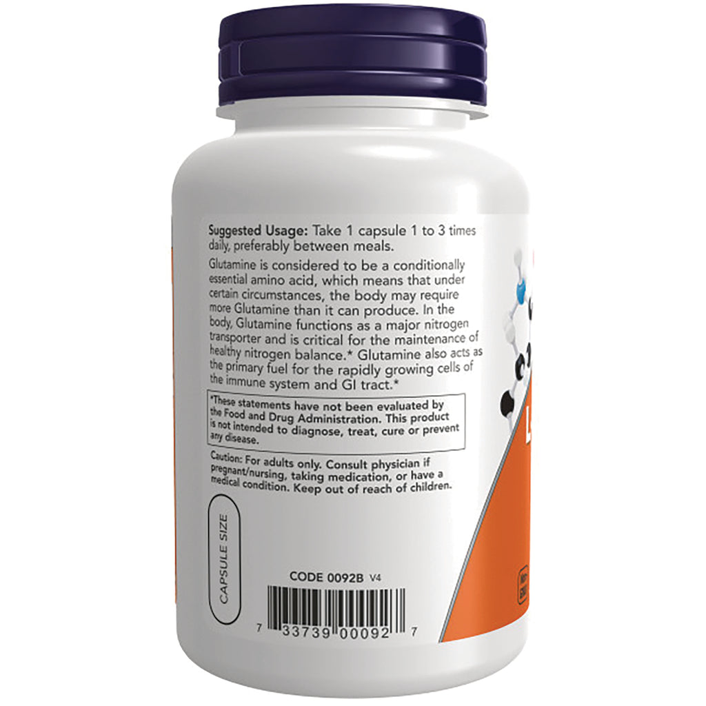 NWF225 | Back of white supplement bottle showing suggested usage, caution text, barcode and capsule size label - Thumbnail