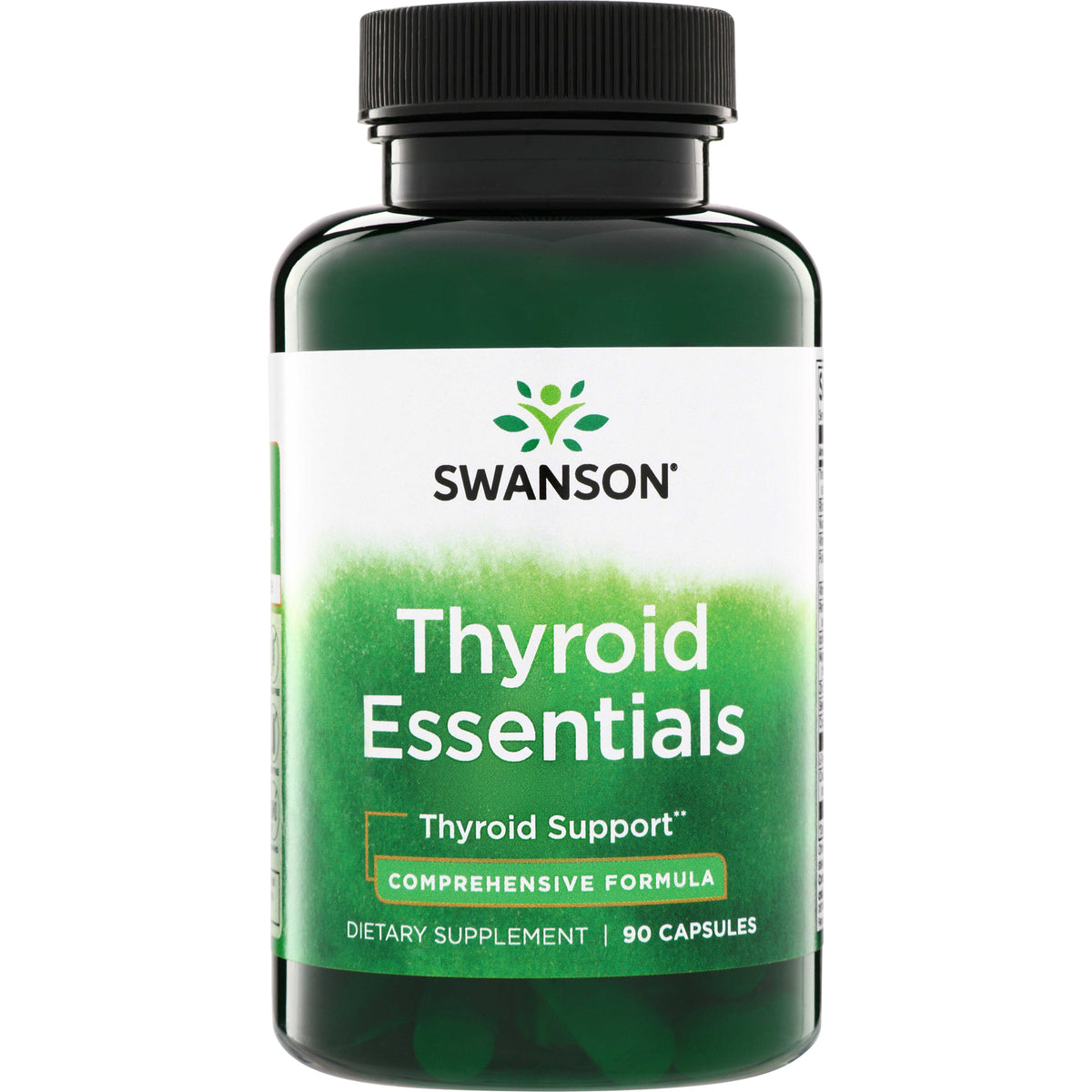 SWC038 | Swanson Thyroid Essentials bottle, Thyroid Support Comprehensive Formula, 90 capsules