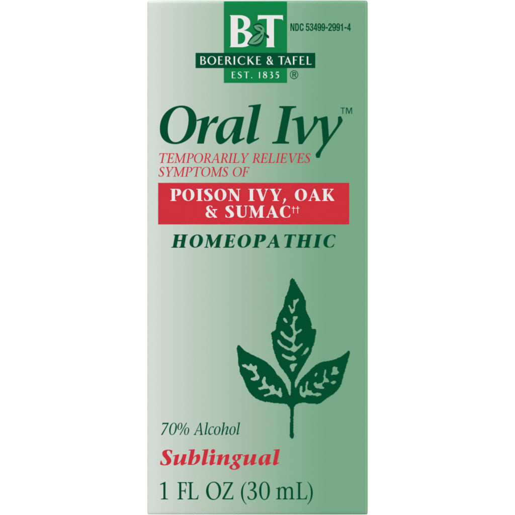 BRK054 | Oral Ivy homeopathic sublingual 1 fl oz box labeled POISON IVY, OAK & SUMAC and 70% Alcohol - Thumbnail