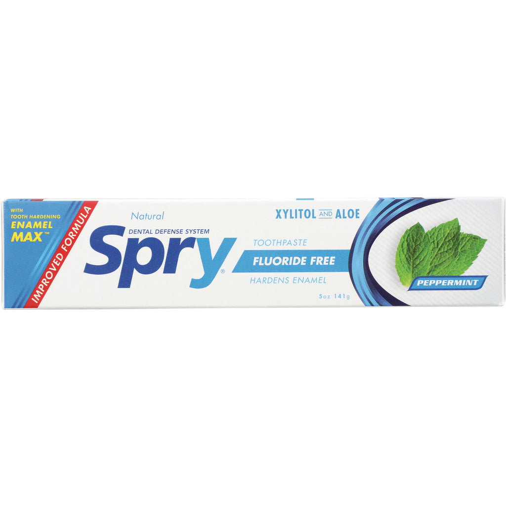 XL002 | Spry Fluoride Free Peppermint toothpaste box, Xylitol and Aloe, 5 oz - Thumbnail