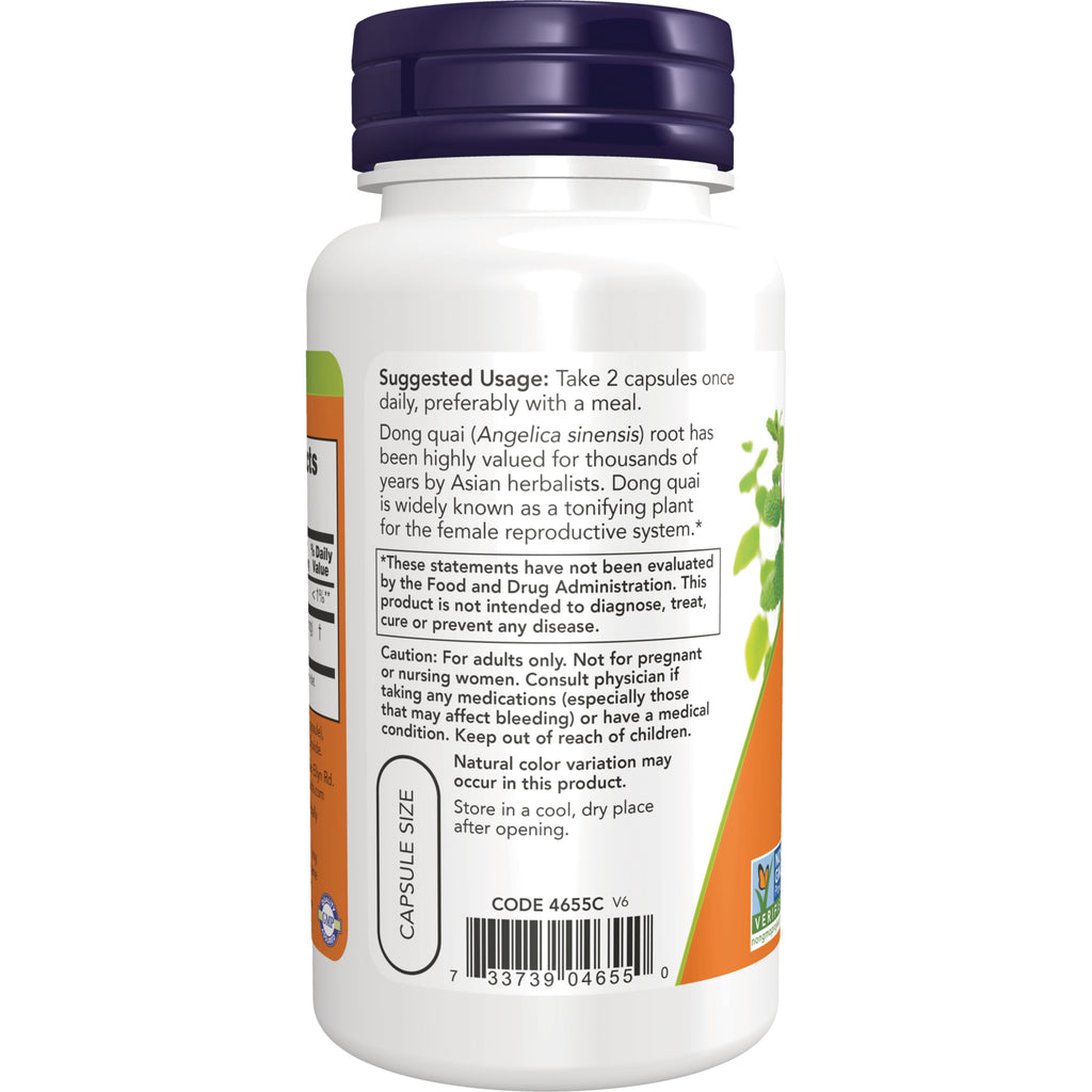 NWF537 | back label of white supplement bottle showing suggested usage, caution text and barcode - Thumbnail