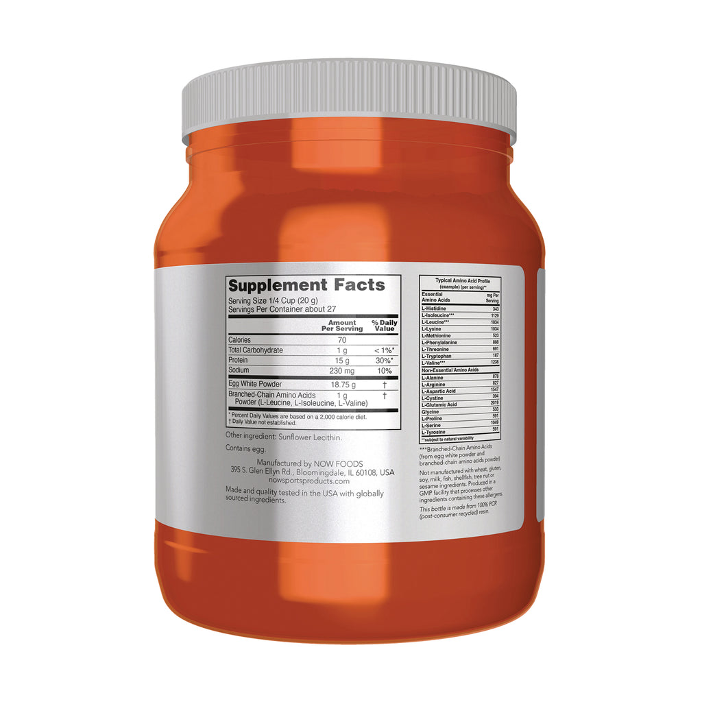 NWF214 | back of orange supplement jar showing Supplement Facts nutrition label and ingredient panel - Thumbnail