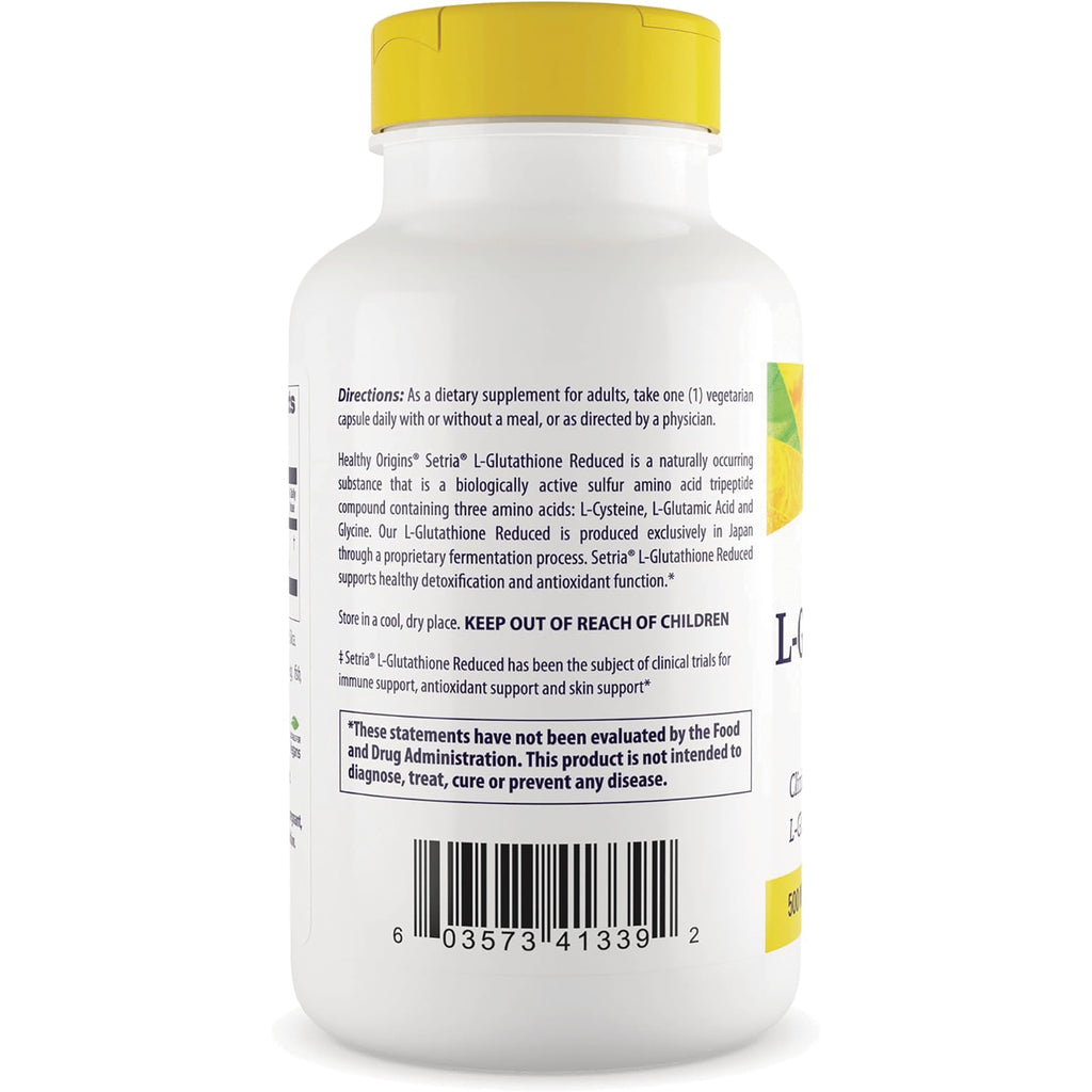 HRG057 | Back label of white supplement bottle showing directions, warnings and barcode - Thumbnail