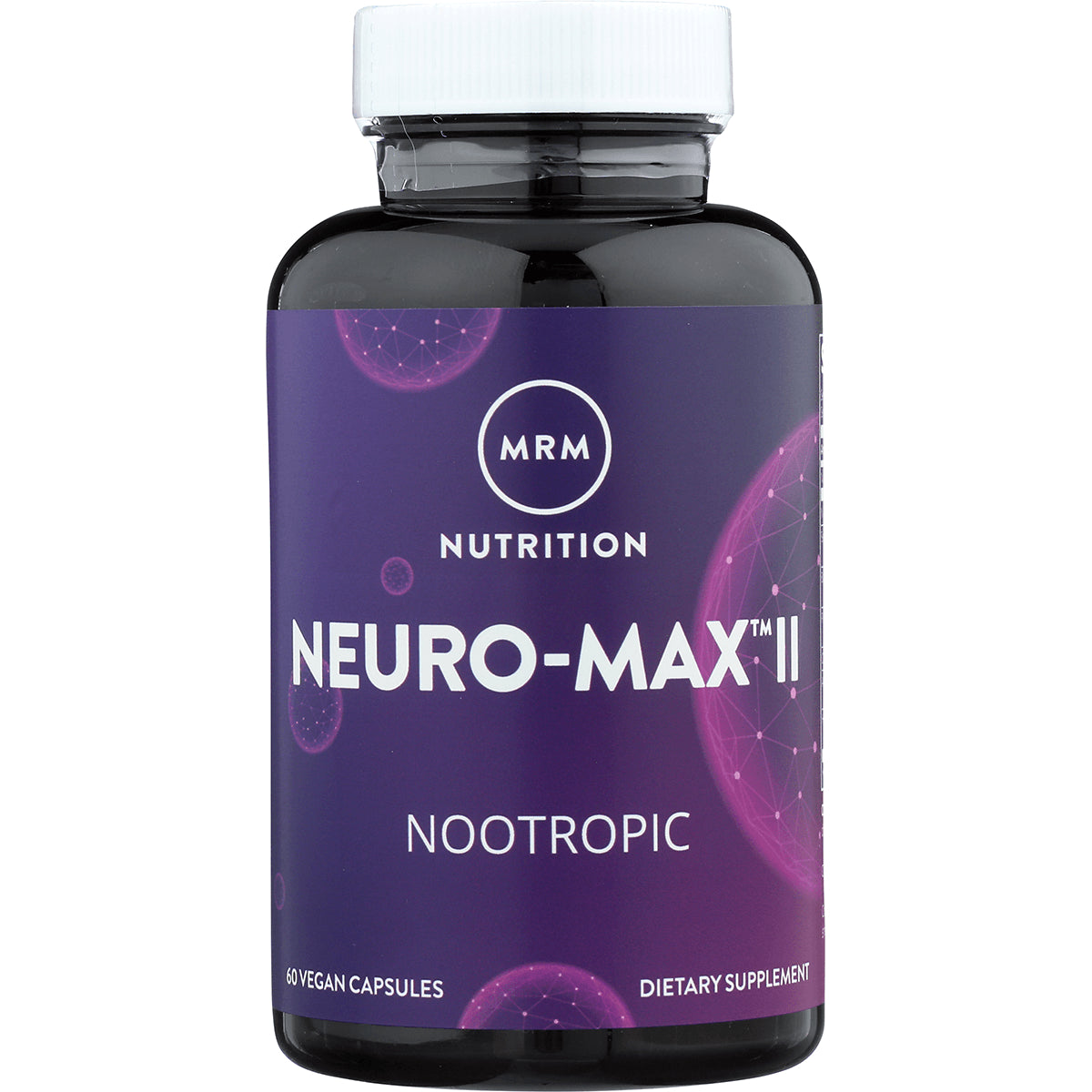 MRM009 | Purple bottle labeled NEURO-MAX II nootropic supplement front view