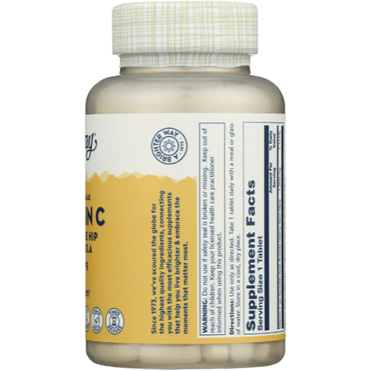 SLR416 | Back label with Supplement Facts panel, warnings, and directions