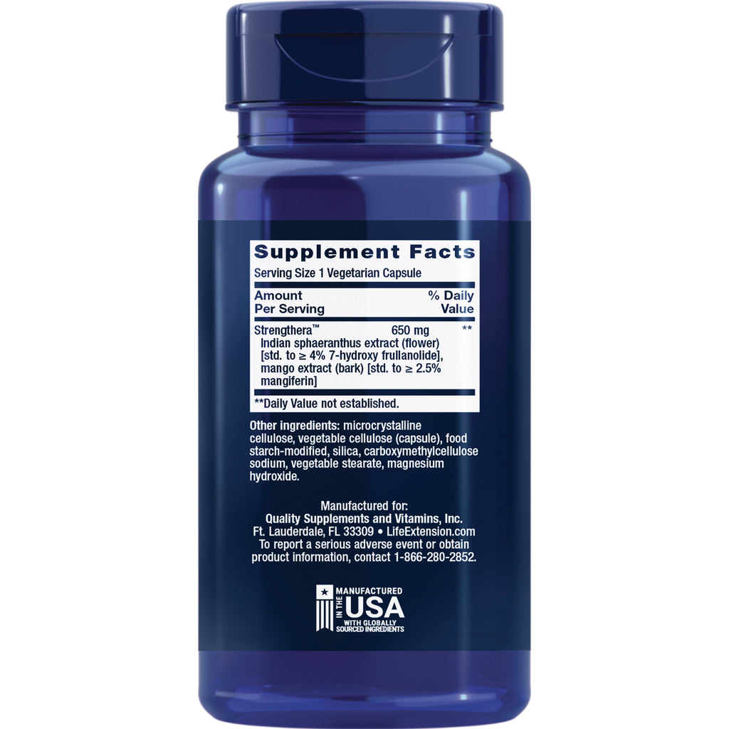 LE598 | Blue supplement bottle showing the Supplement Facts panel and ingredient list - Thumbnail