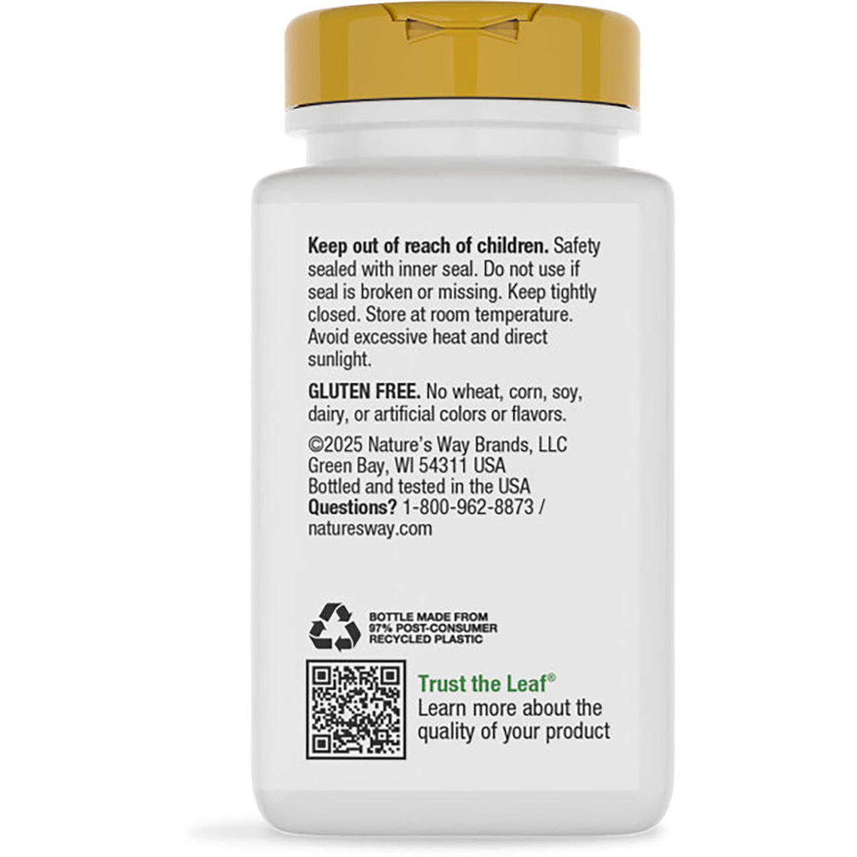 NW940 | Back label of supplement bottle reading SUPPORTS CARDIOVASCULAR FUNCTION with ingredient text and barcode