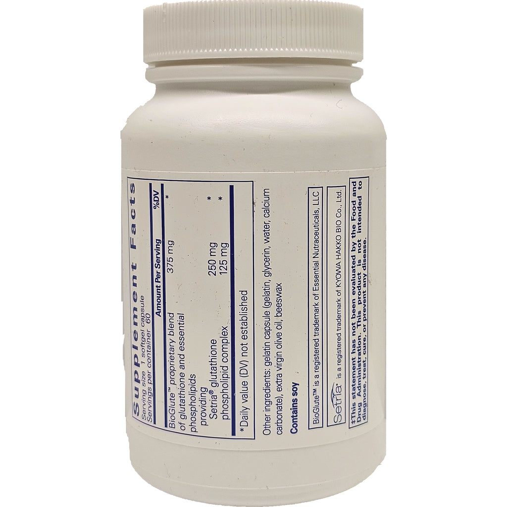 PRN129 | Back label of white supplement bottle showing Supplement Facts panel and ingredients - Thumbnail