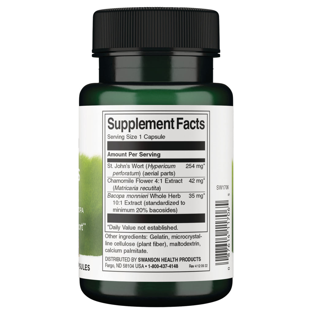 SW1706 | Back label with supplement facts and serving information - Thumbnail