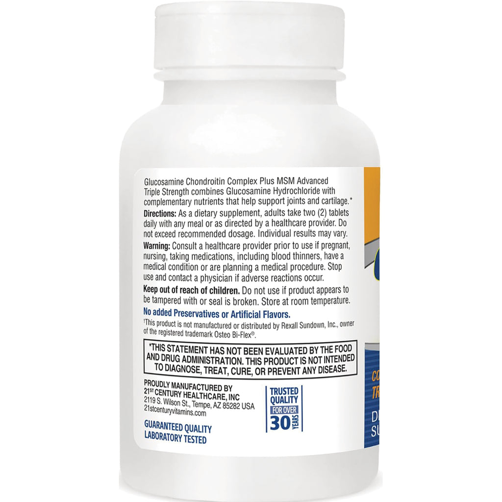 CNT200 | back label of white supplement bottle showing directions, warnings, Keep out of reach of children, and guaranteed quality text - Thumbnail