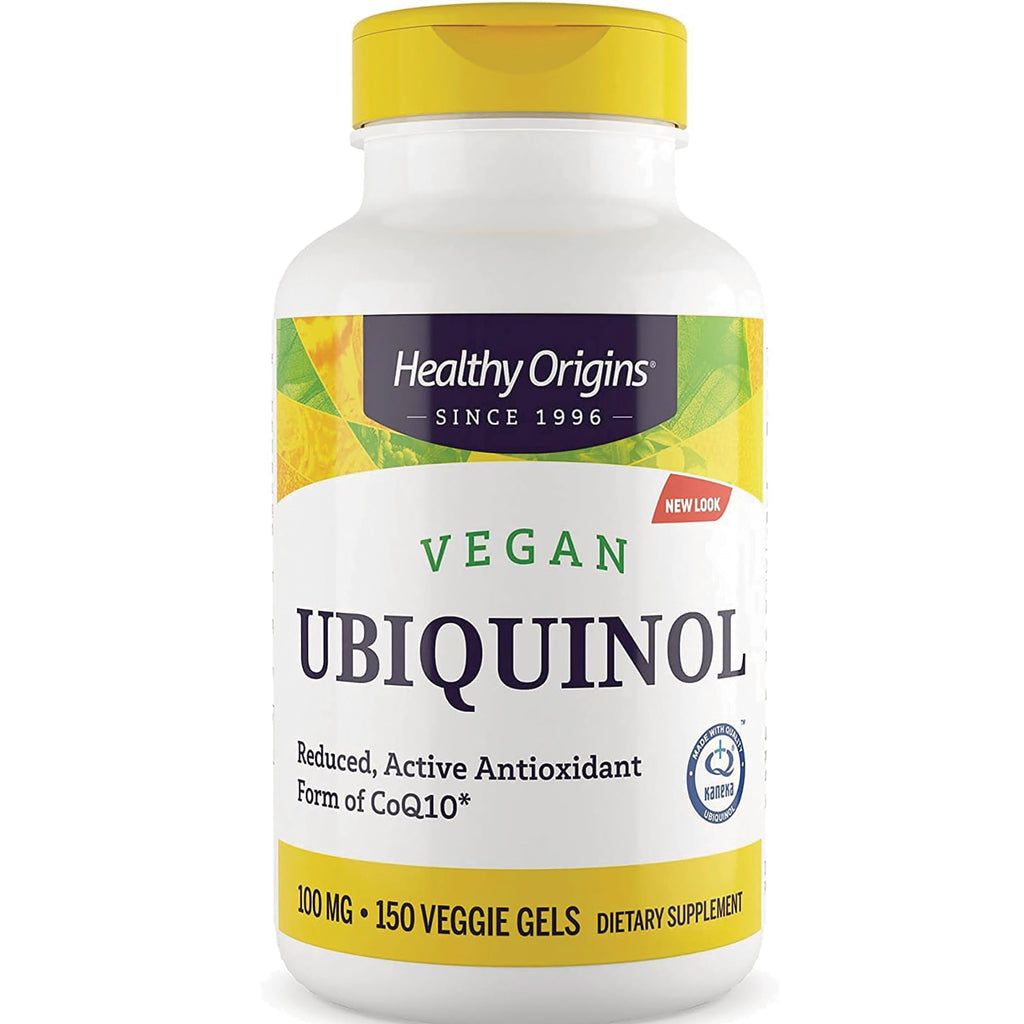 HRG189 | Healthy Origins vegan Ubiquinol supplement bottle, 100 mg 150 veggie gels - Thumbnail