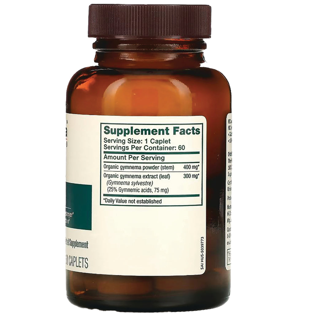 HHH010 | amber supplement bottle back showing Supplement Facts label with Serving Size 1 Caplet and ingredient amounts - Thumbnail