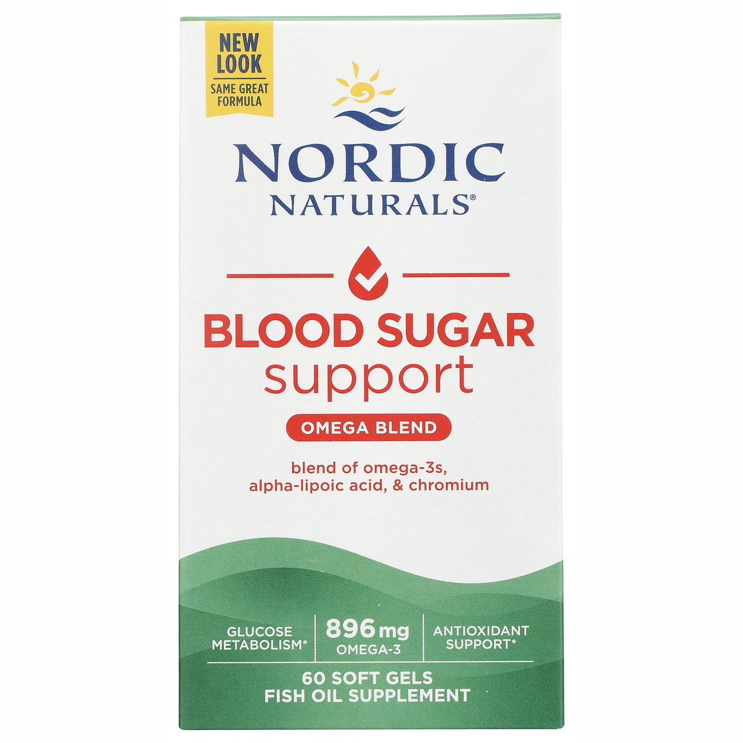 NRN109 | Nordic Naturals Blood Sugar Support omega blend box, 60 soft gels