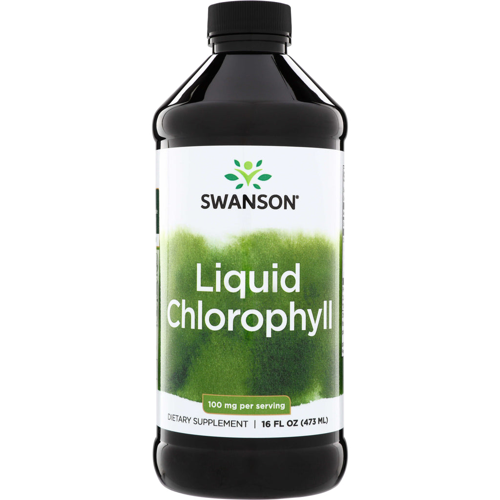 SWR031 | Swanson Liquid Chlorophyll 16 fl oz bottle, 100 mg per serving, front label - Thumbnail