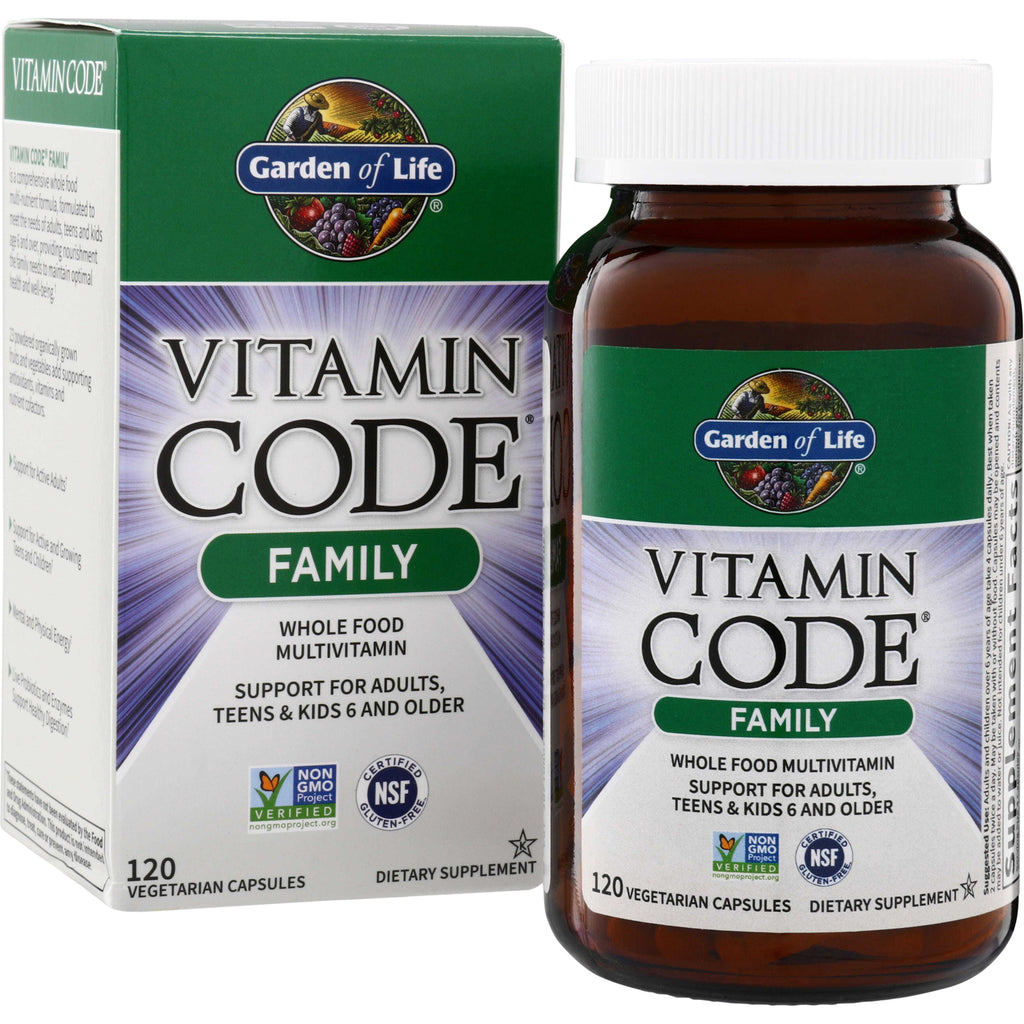 GLF037 | Garden of Life Vitamin Code Family whole food multivitamin, 120 vegetarian capsules - Thumbnail