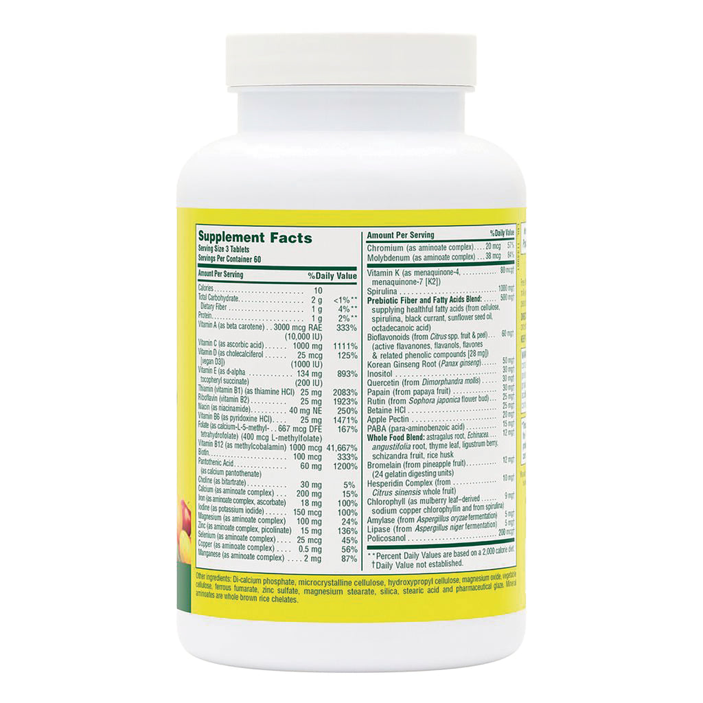 NTP041 | back label showing Supplement Facts and ingredient panel on white supplement bottle - Thumbnail