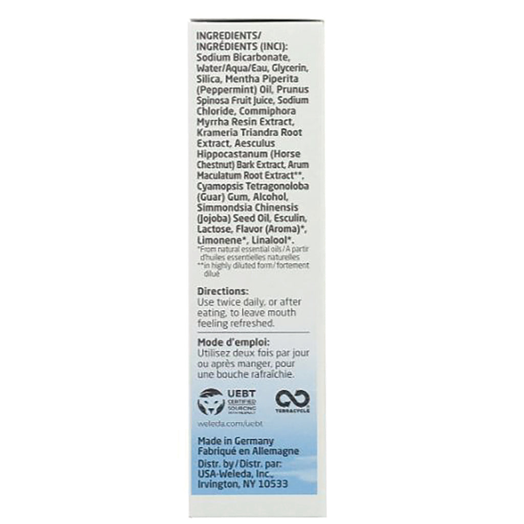 WEL006 | Back panel showing ingredients and directions; UEBT Certified Sourcing, TerraCycle, Made in Germany - Thumbnail