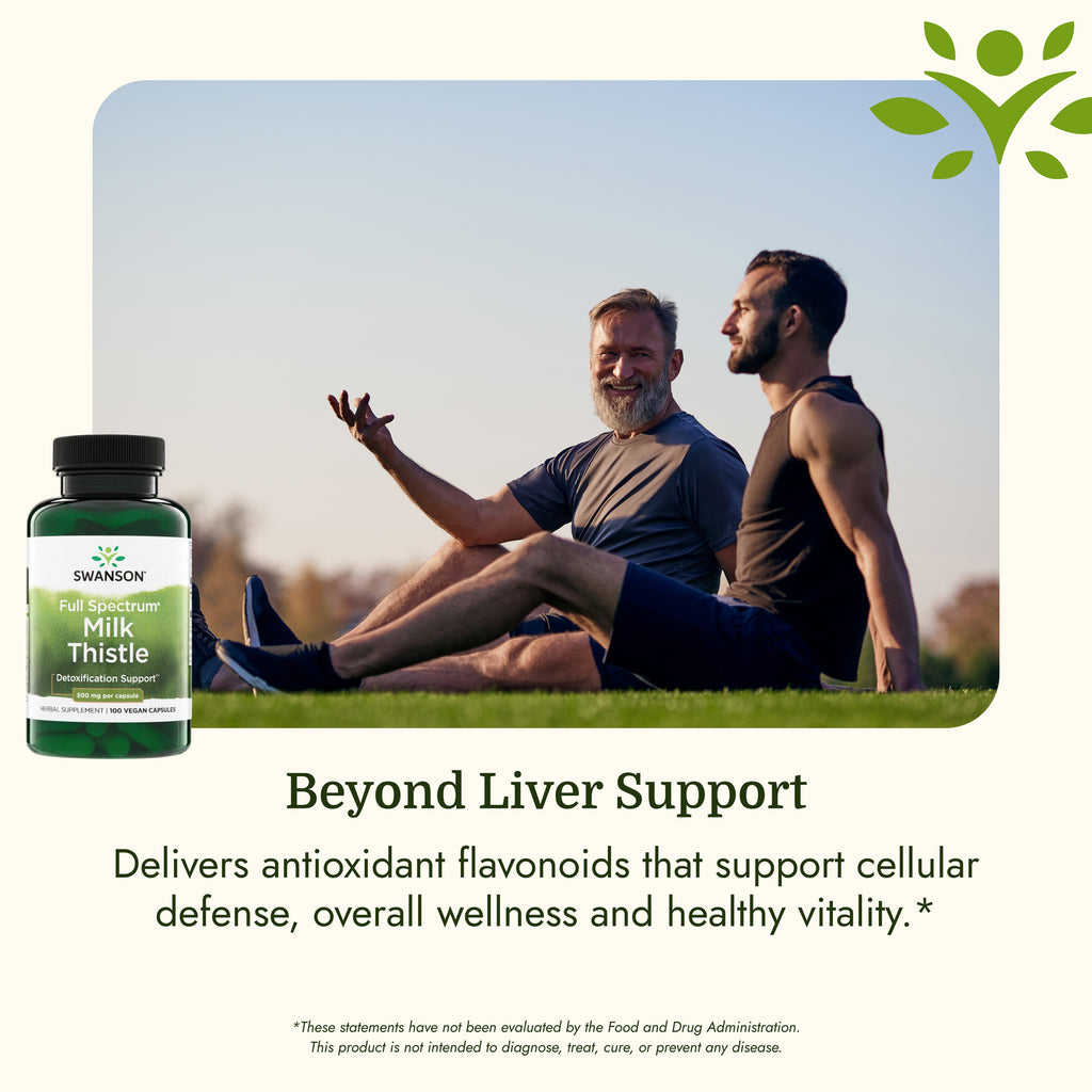 SW966 | Supplement bottle beside two men relaxing outdoors with text about antioxidant flavonoids and wellness - Thumbnail