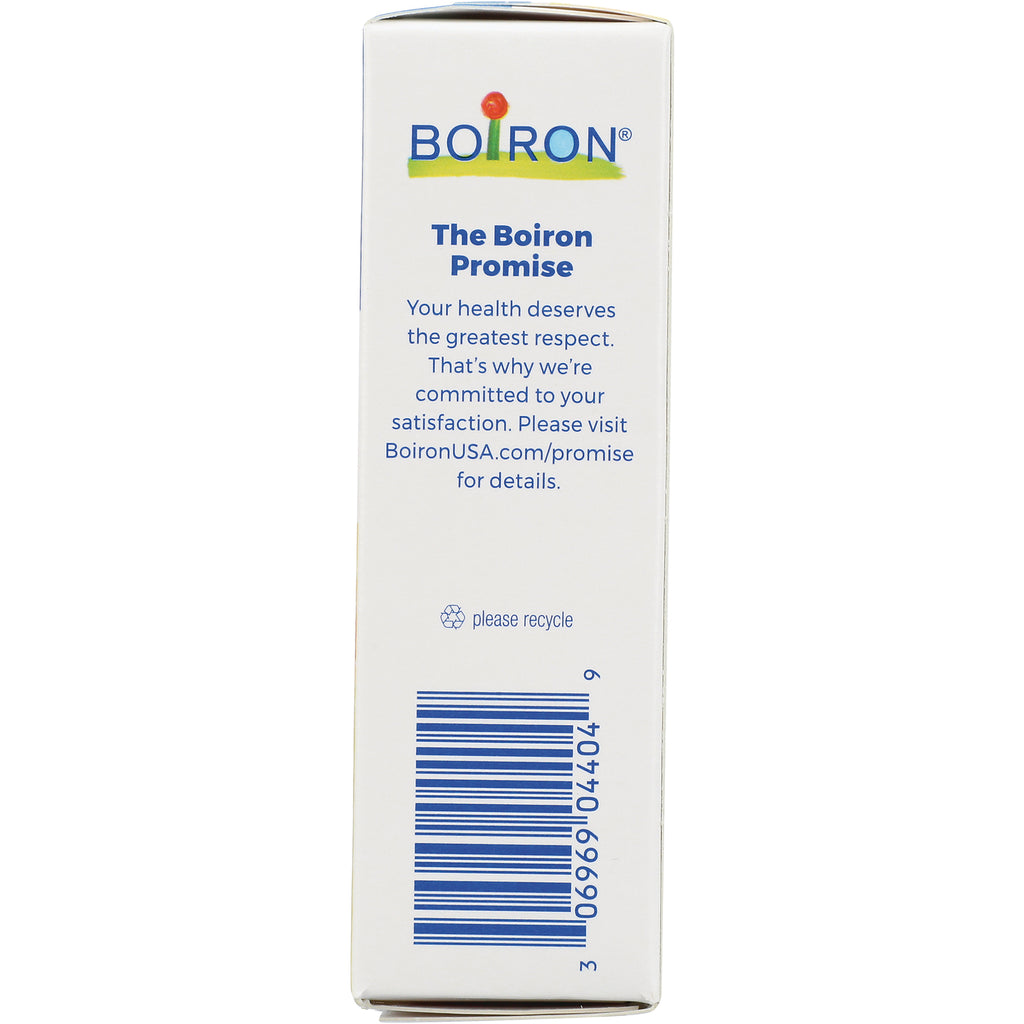 BRN038 | side panel showing The Boiron Promise text, please recycle icon, and barcode - Thumbnail