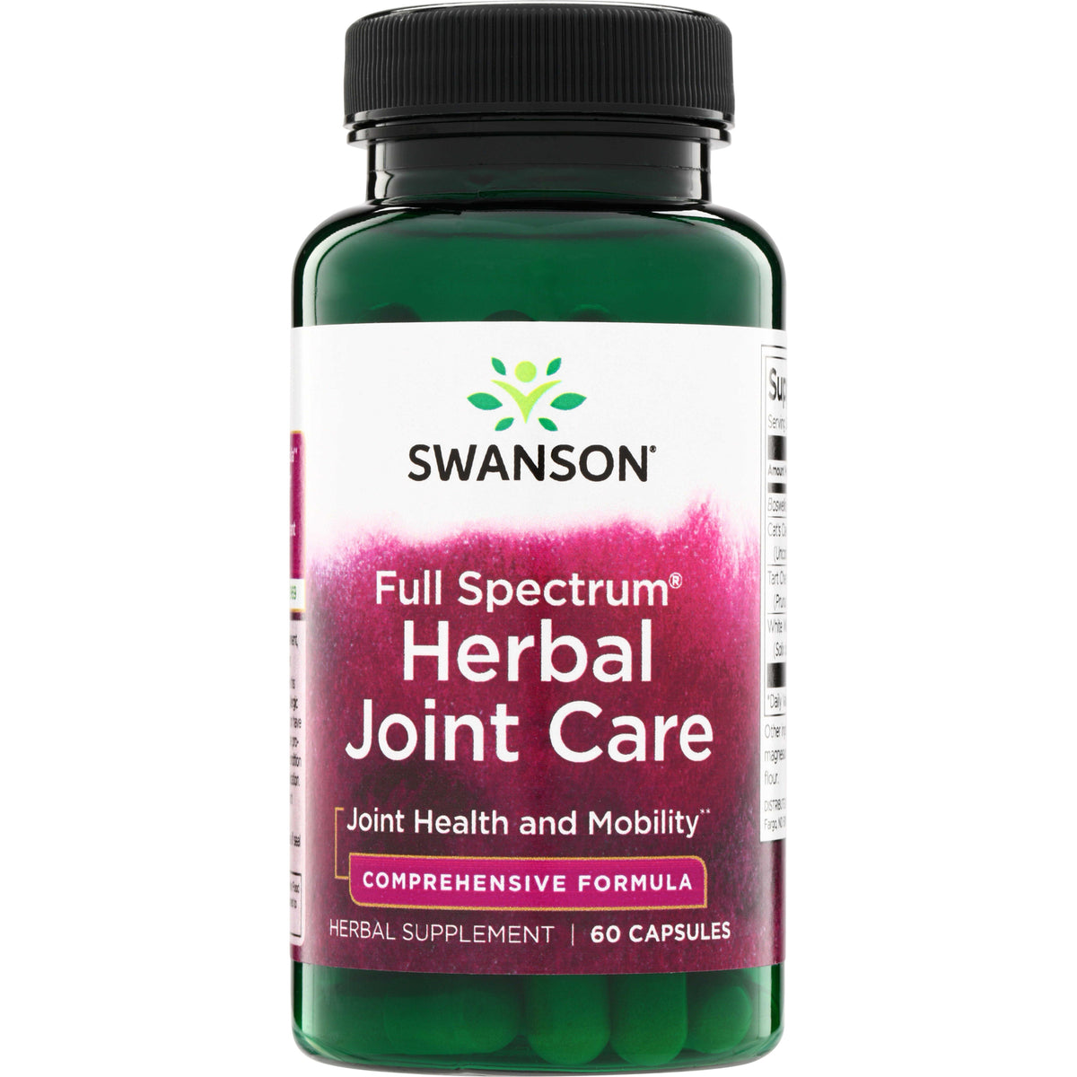 SW1499 | Swanson Full Spectrum Herbal Joint Care, bottle of 60 capsules; Joint Health and Mobility, Comprehensive Formula