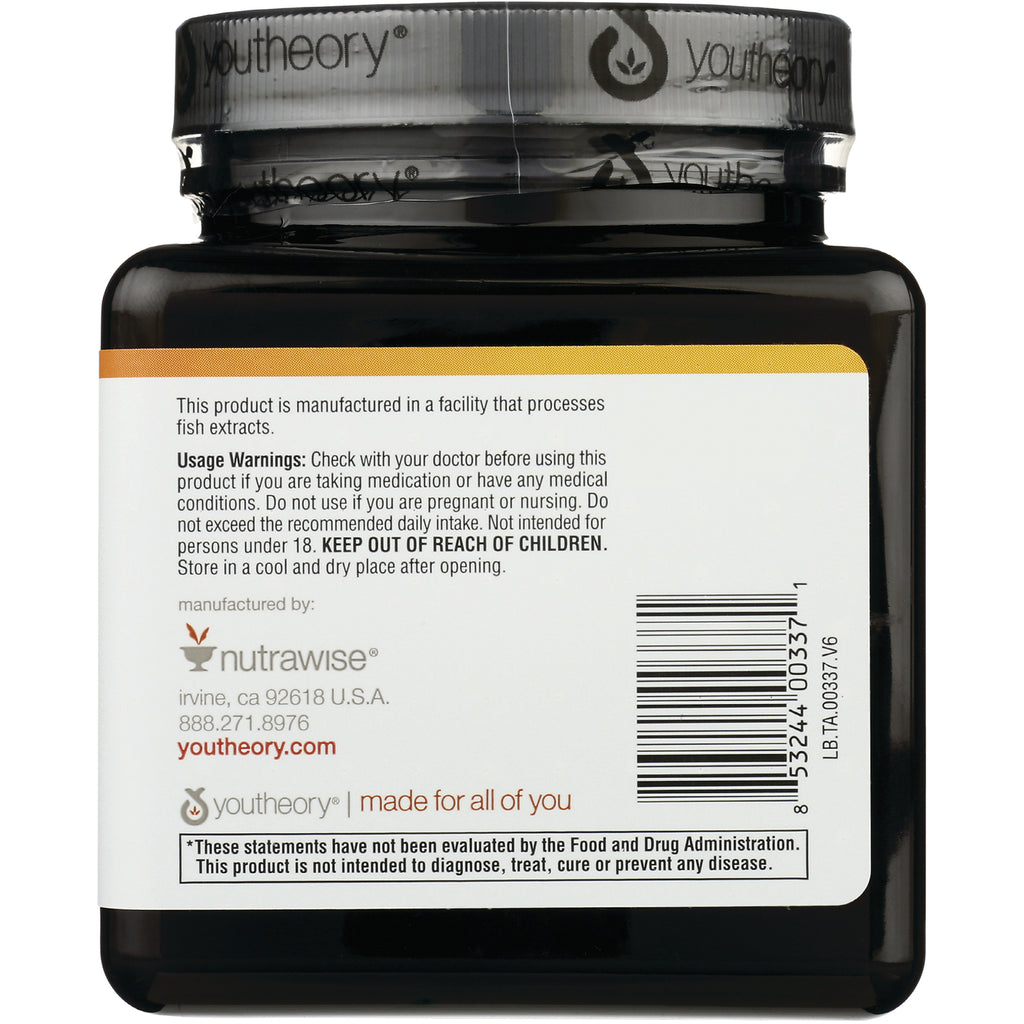 YOU008 | Back label with Usage Warnings, storage directions, Nutrawise info, and barcode - Thumbnail