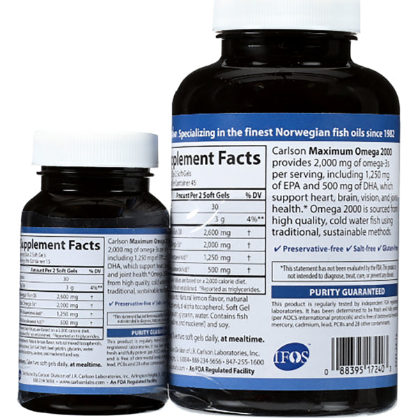 CSN280 | two supplement bottles showing supplement facts panel, product information, and barcode - Thumbnail