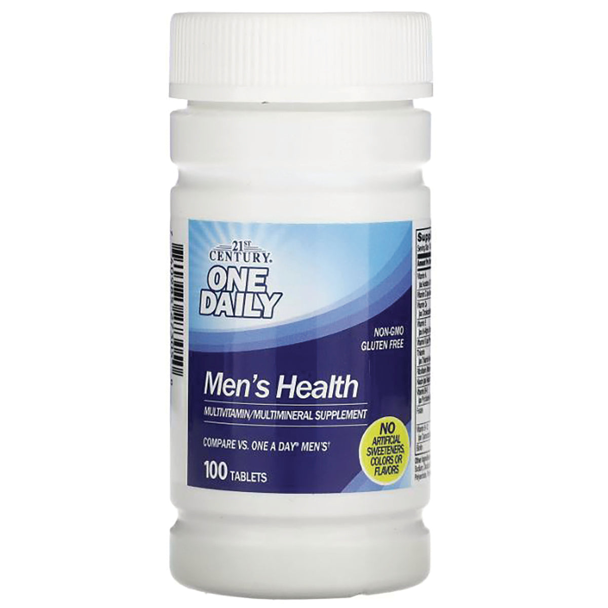CNT216 | 21st Century ONE DAILY Men's Health multivitamin bottle, 100 tablets, front label