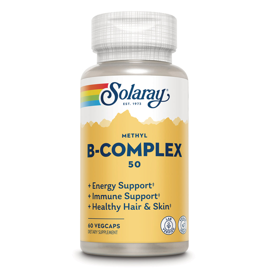 SLR548 | Solaray Methyl B-Complex 50, 60 VegCaps dietary supplement with energy and immune support - Thumbnail