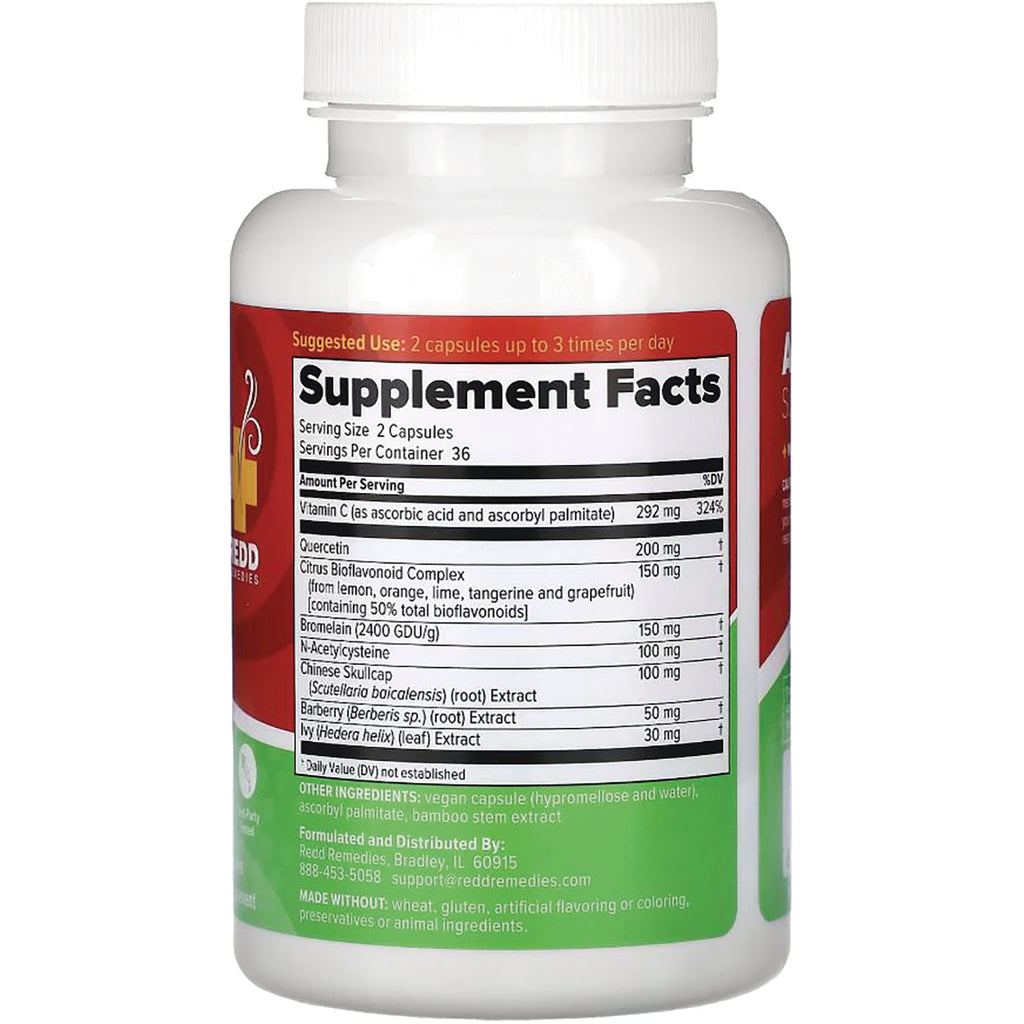 Back of white supplement bottle showing Supplement Facts panel, ingredients and suggested use text - Thumbnail