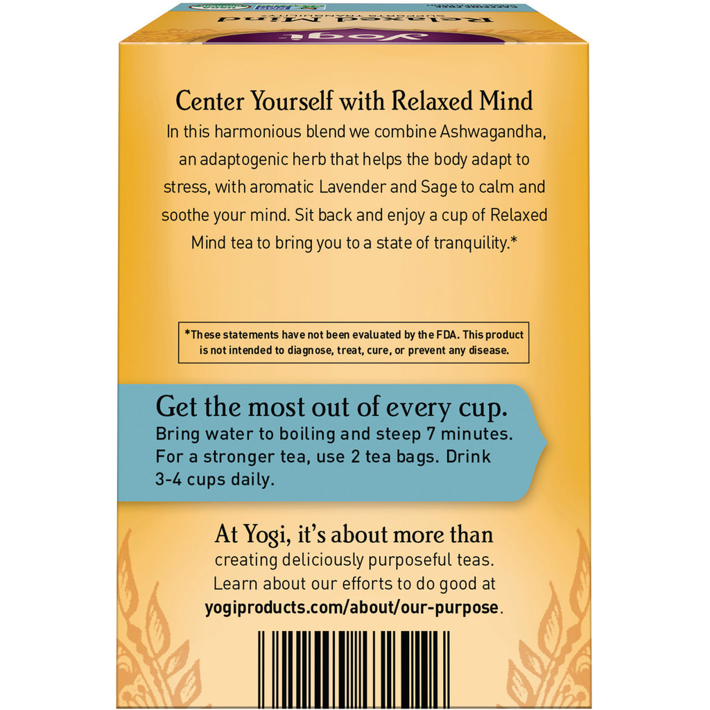 AHW036 | Relaxed Mind tea box back panel with \ - Thumbnail