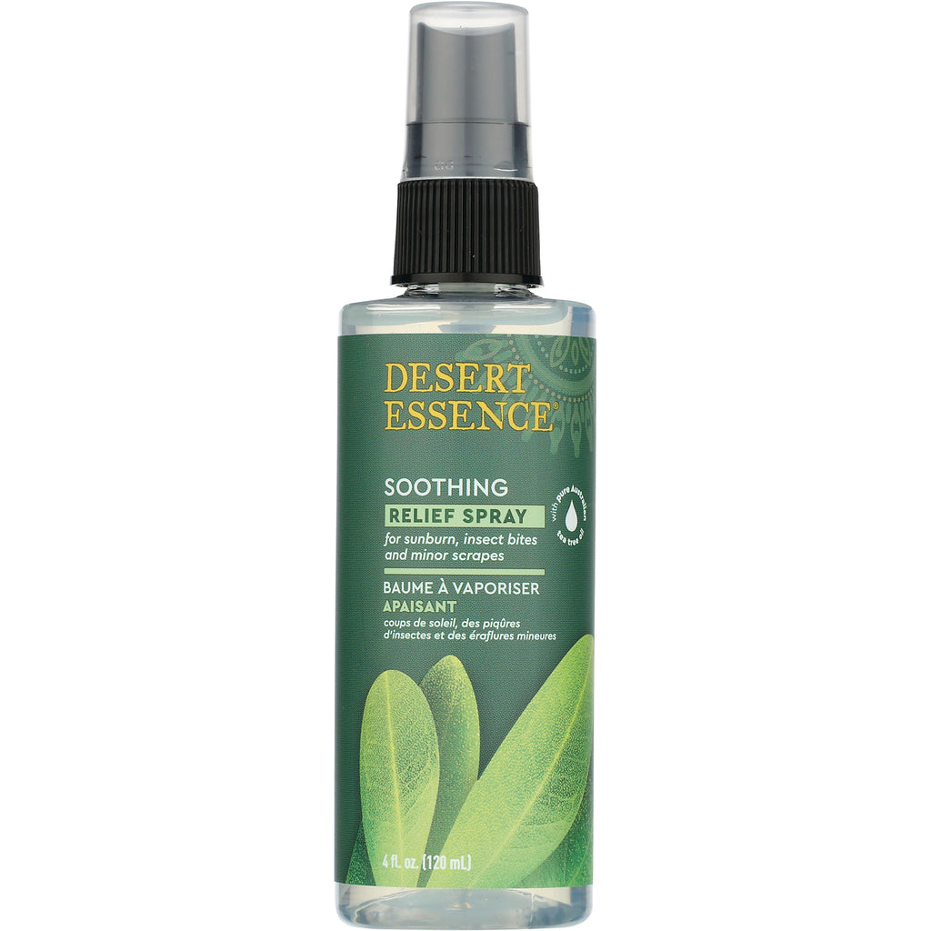 DST079 | Desert Essence soothing relief spray bottle 4 fl oz for sunburn insect bites and minor scrapes - Thumbnail