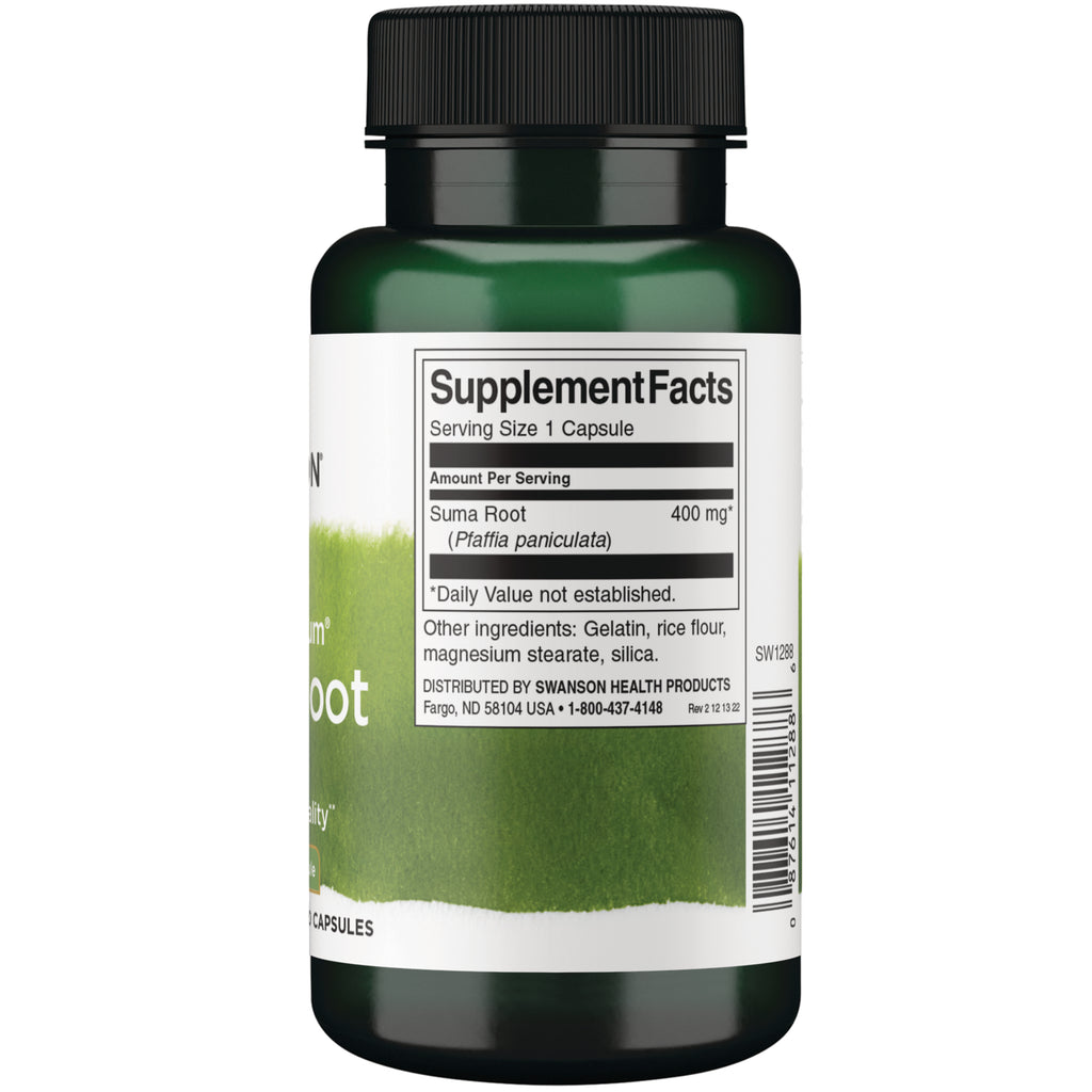 SW1288 | Back label with Supplement Facts - Thumbnail
